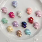 Solid Color Iridescent Plated Beads Happy Little Pony Beads