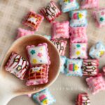 Printed bead Printed pillow with beads