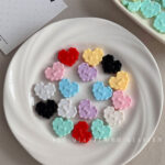 Solid Color Acrylic Beads Love-themed cookie bead