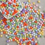 Solid Color Acrylic Beads 6mm mixed beads