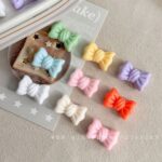 Solid Color Acrylic Beads bow beads-559