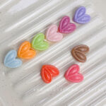 Solid Color Acrylic Beads heart beads