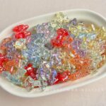 Transparent Iridescent Plated Beads bow beads