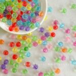 Transparent Acrylic Beads 10mm pumpkin beads