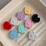 Solid Color Acrylic Beads Love-themed cookie bead