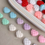 Solid Color Acrylic Beads heart beads