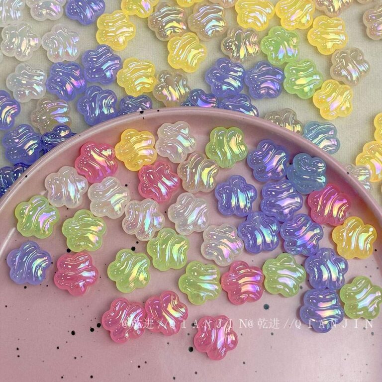 High-Quality UV Beads Light-changing wavy flower beads