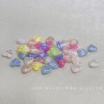High-Quality UV Beads Light-changing wavy heart beads