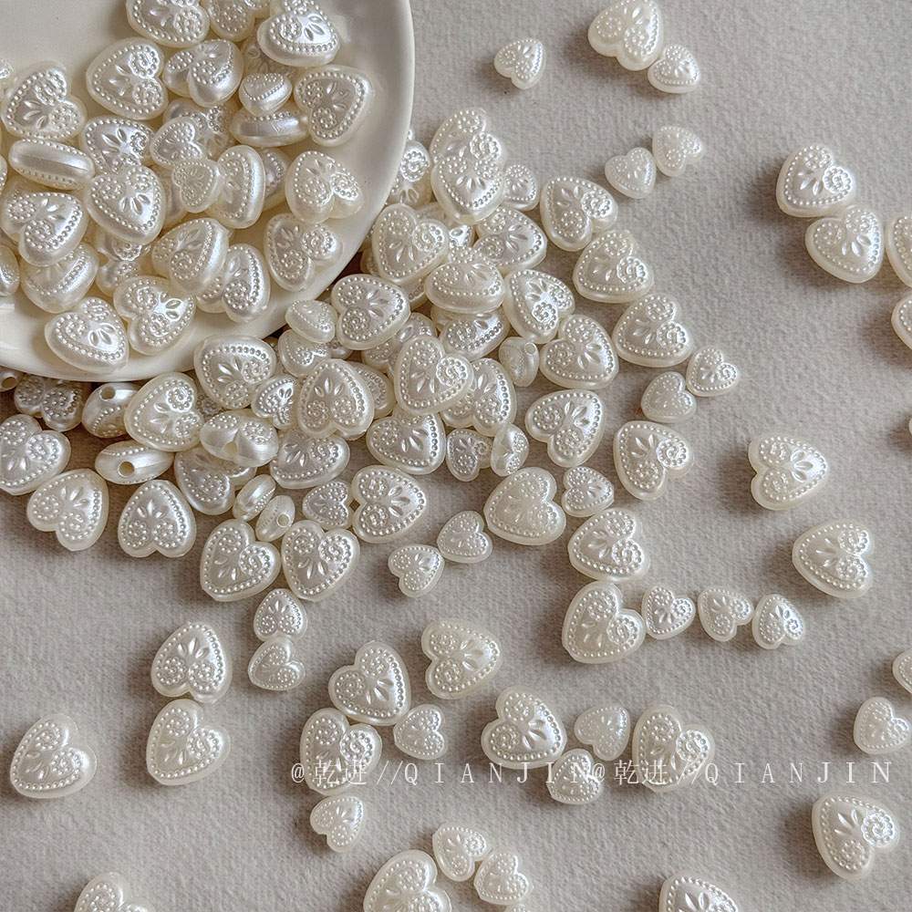 Imitation Pearl Beads heeart beads