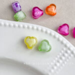 Transparent Acrylic Beads heart beads