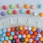 Solid Color Acrylic Beads 14mm pumpkin bead