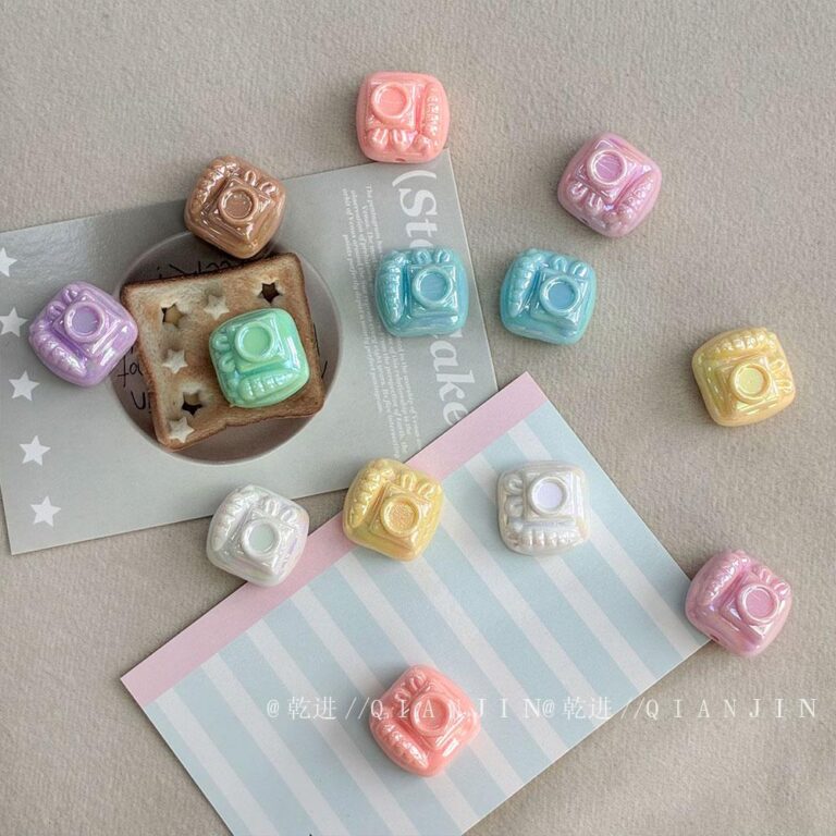 Solid Color Iridescent Plated Beads camera bead