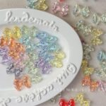 Transparent Iridescent Plated Beads bow beads