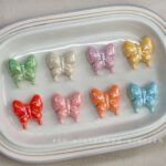 Solid Color Iridescent Plated Beads Butterfly bead