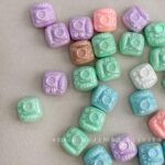 Solid Color Iridescent Plated Beads camera bead