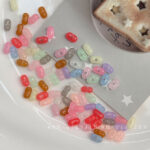 Solid Color Acrylic Beads Jelly Luminous Peanut Beads