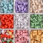 Solid Color Acrylic Beads bow beads-559