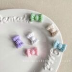 Solid Color Acrylic Beads bow beads-559