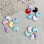 Solid Color Acrylic Beads moon beads