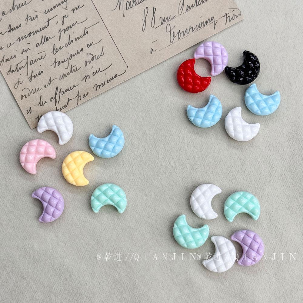 Solid Color Acrylic Beads moon beads