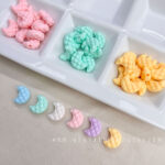 Solid Color Acrylic Beads moon beads
