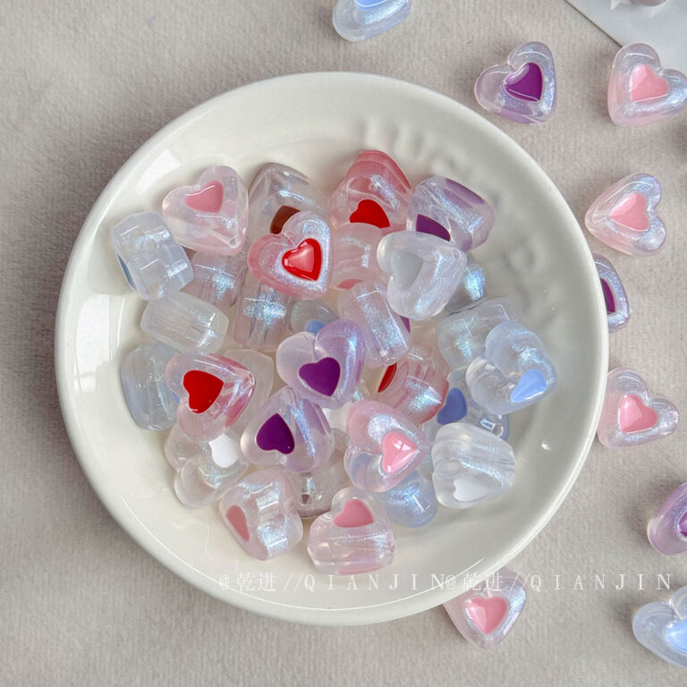 Transparent Acrylic Beads Luminous Heart bead
