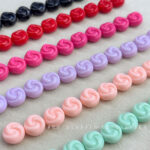 Solid Color Acrylic Beads spiral bead-672