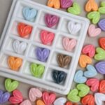 Solid Color Acrylic Beads heart beads