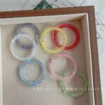 Transparent Iridescent Plated Beads circle beads