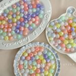 Two-Tone Beads Luminous double-color glittery pumpkin beads