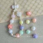 Two-Tone Beads Luminous double-color glittery pumpkin beads