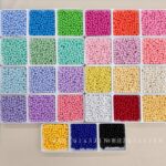 Solid Color Acrylic Beads 6mm beads