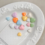 Solid Color Acrylic Beads heart beads