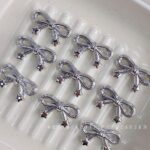 High-Quality UV Beads silver bow beads