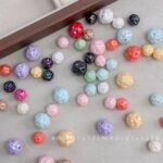 Solid Color Iridescent Plated Beads yarn ball bead