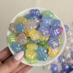 High-Quality UV Beads Light-changing wavy flower beads