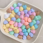 Solid Color Acrylic Beads heart beads