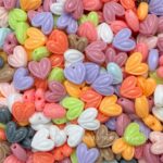 Solid Color Acrylic Beads heart beads