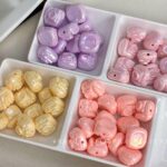 Solid Color Iridescent Plated Beads camera bead