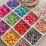 Flower & Leaf Shaped Charms Gold-plated five-petaled flower bead