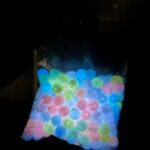 Two-Tone Beads Luminous double-color glittery pumpkin beads