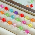 Transparent Acrylic Beads 10mm pumpkin beads