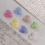 High-Quality UV Beads Light-changing wavy heart beads