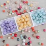 Solid Color Iridescent Plated Beads yarn ball bead