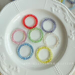 Transparent Iridescent Plated Beads circle beads