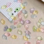Flower & Leaf Shaped Charms Transparent leaf beads