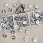 High-Quality UV Beads Silver biscuit beads