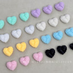 Solid Color Acrylic Beads Woolen Heart Bead