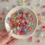 Transparent Iridescent Plated Beads 8*8mm cube beads