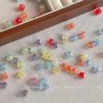 Transparent Iridescent Plated Beads 8*8mm cube beads